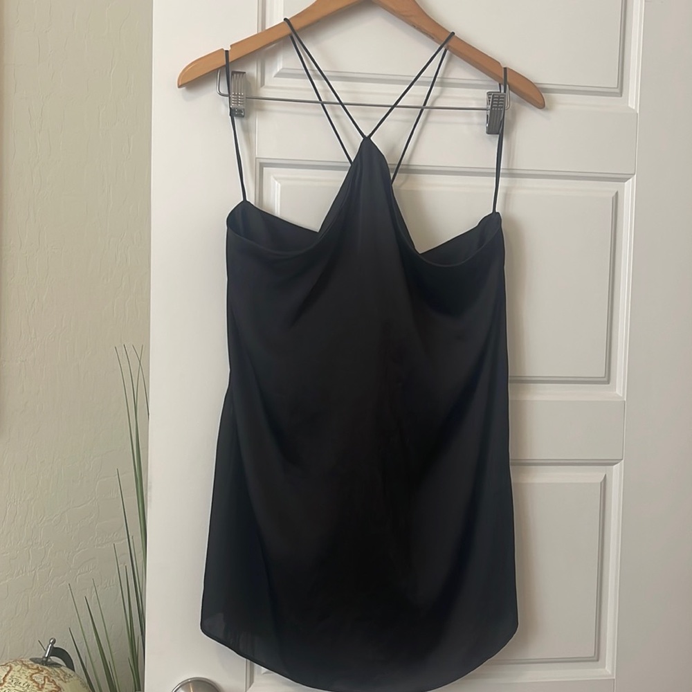 Halterneck satin top